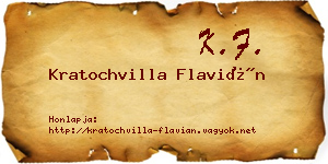Kratochvilla Flavián névjegykártya